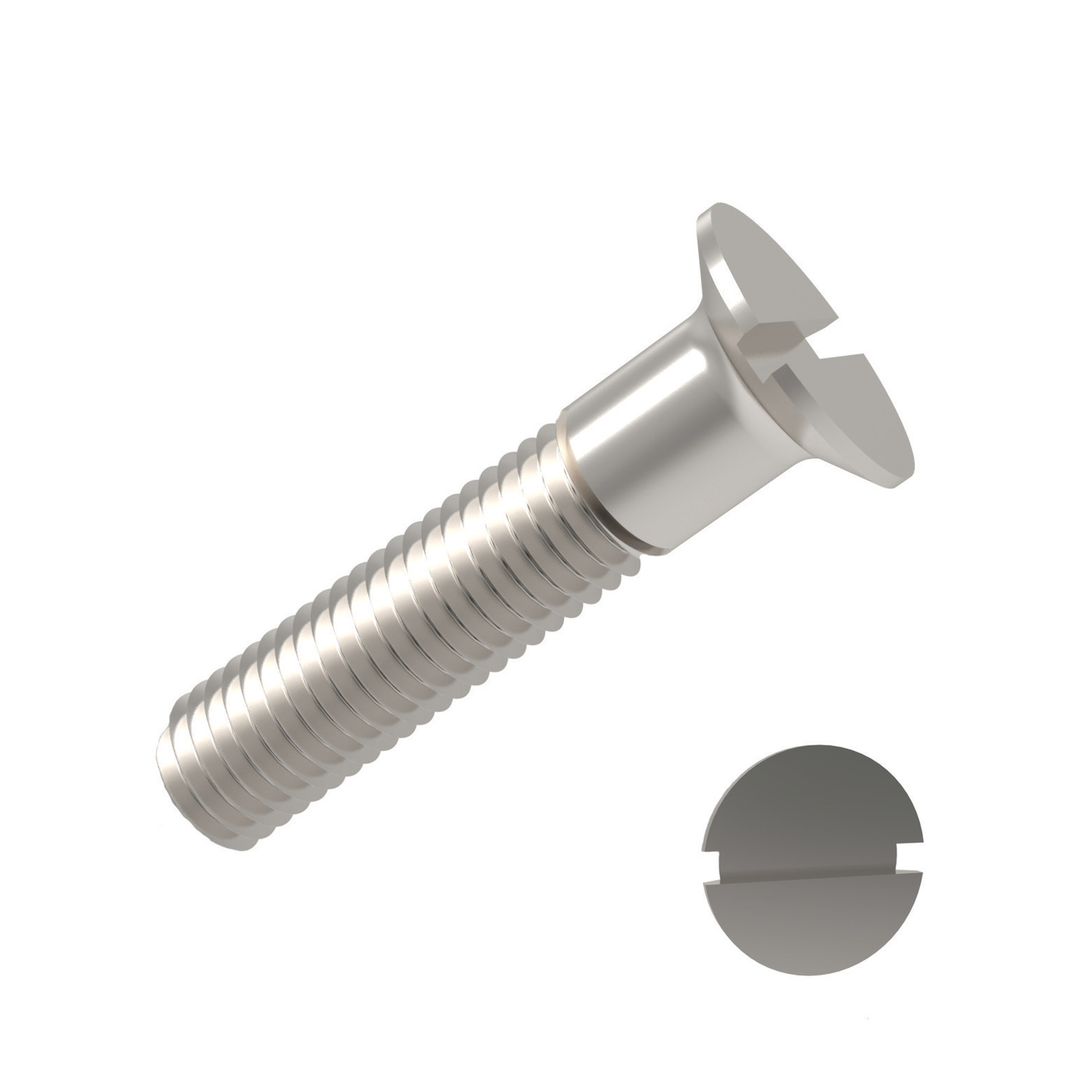 Product P0224.A2, Slot Countersunk Machine Screws Slot - A2 stainless / 