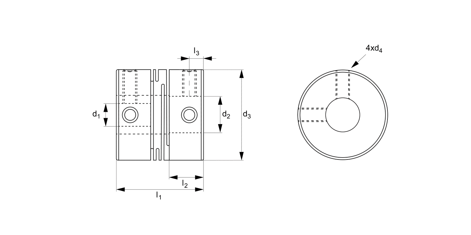 R3009.1 Spiral Beam Coupling - Aluminium