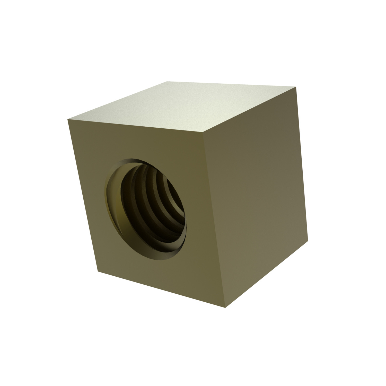 Product L1335, Square Brass Nuts for lead screws / 