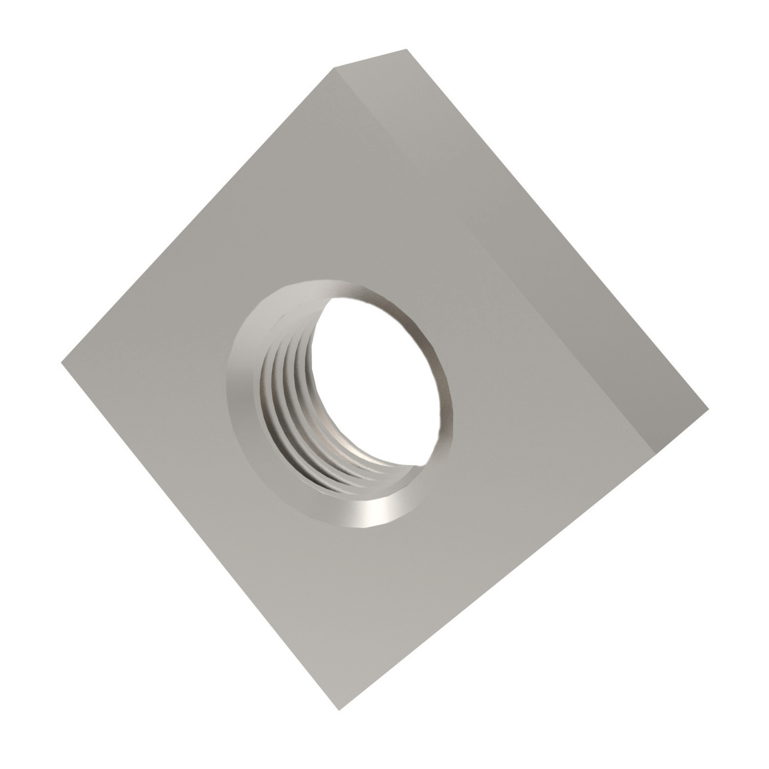 Square Nuts A2 stainless steel. To DIN 562. Standard metric coarse threads.