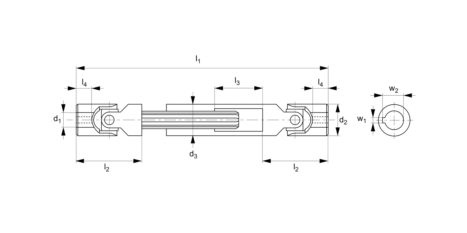 R3681 Stainless Telescopic Universal Joints