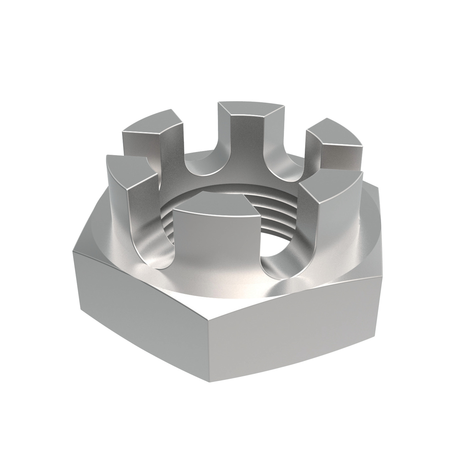 Product P0321.A2, Hexagon Castle Nuts Thin Type Thin Type - A2 stainless / 
