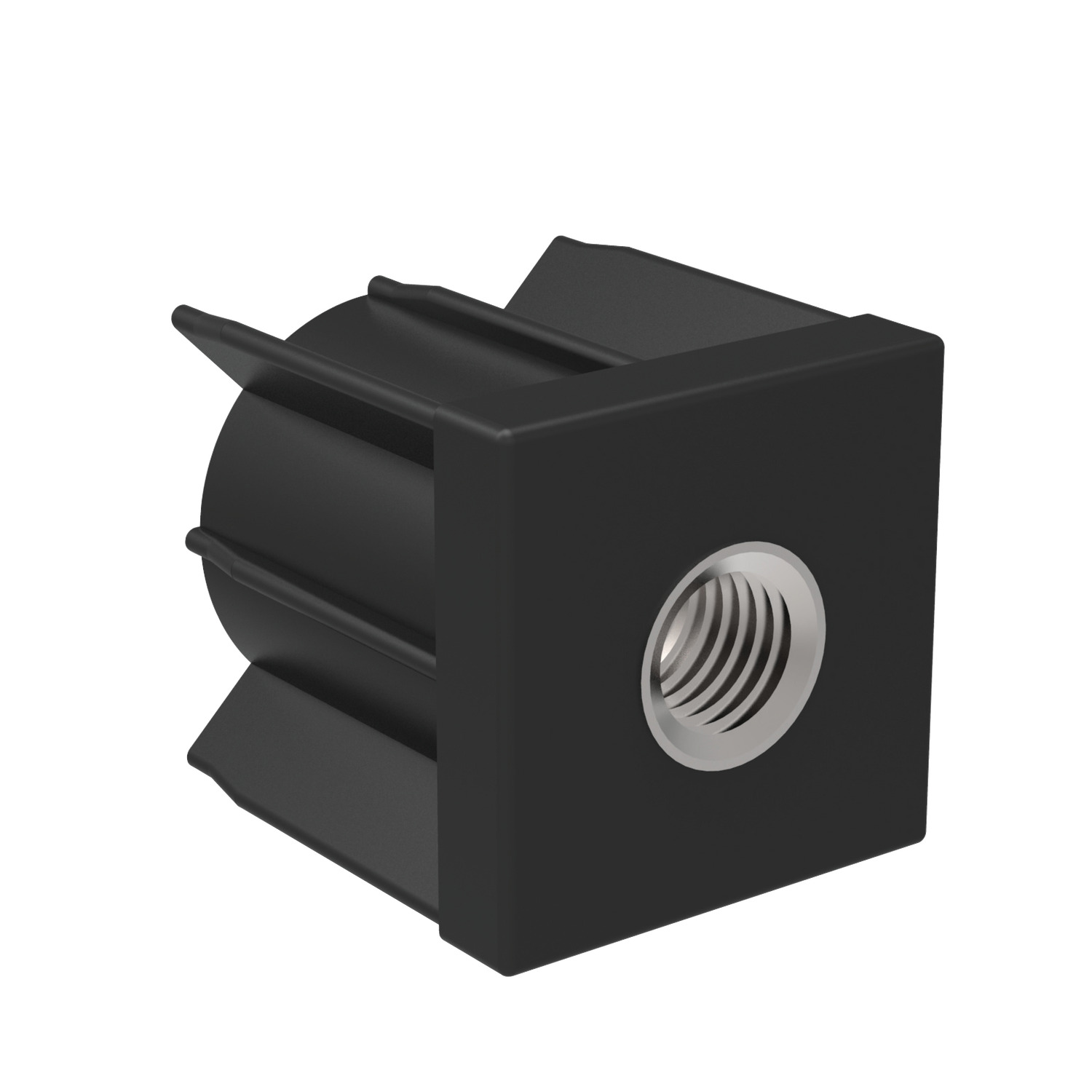Product P1975, Threaded Plastic Insert for Hollow Section with stainless steel bush / 