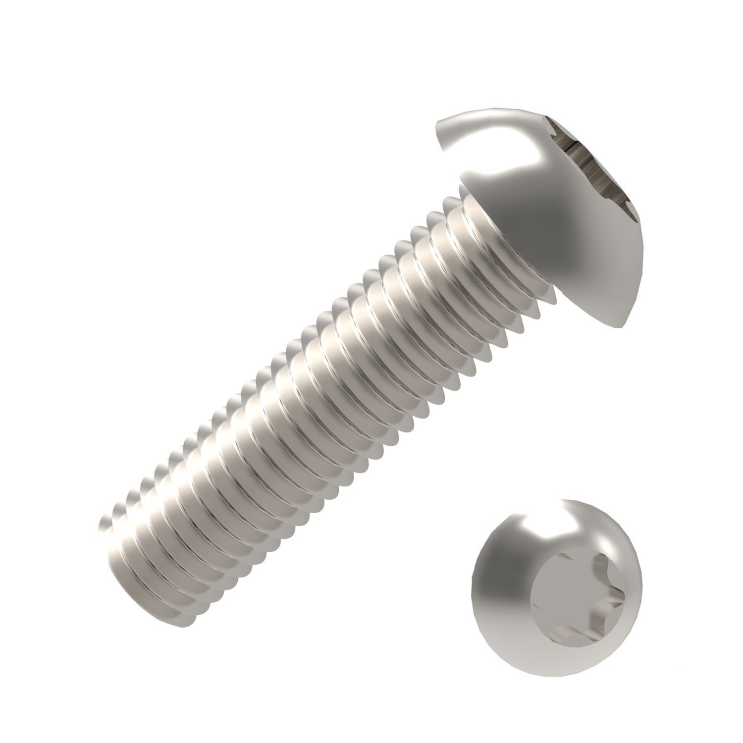TX Button Screws To ISO 7380. Threaded within 2,5 x pitch of head. Made from A2 Stainless Steel.