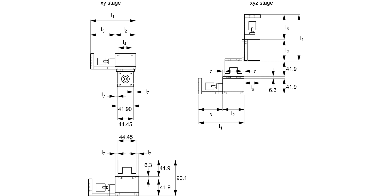 L3142.XY Lead Screw Driven XY & XYZ Stages