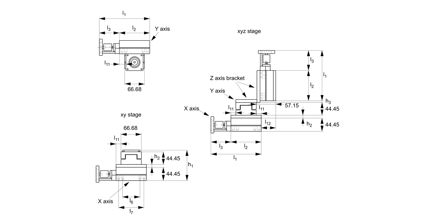 L3143.XY Lead Screw Driven XY & XYZ Stages