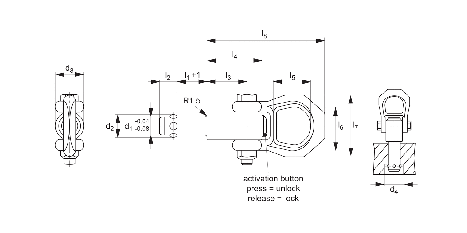 P4075 Quick Lift Pins - Self Locking