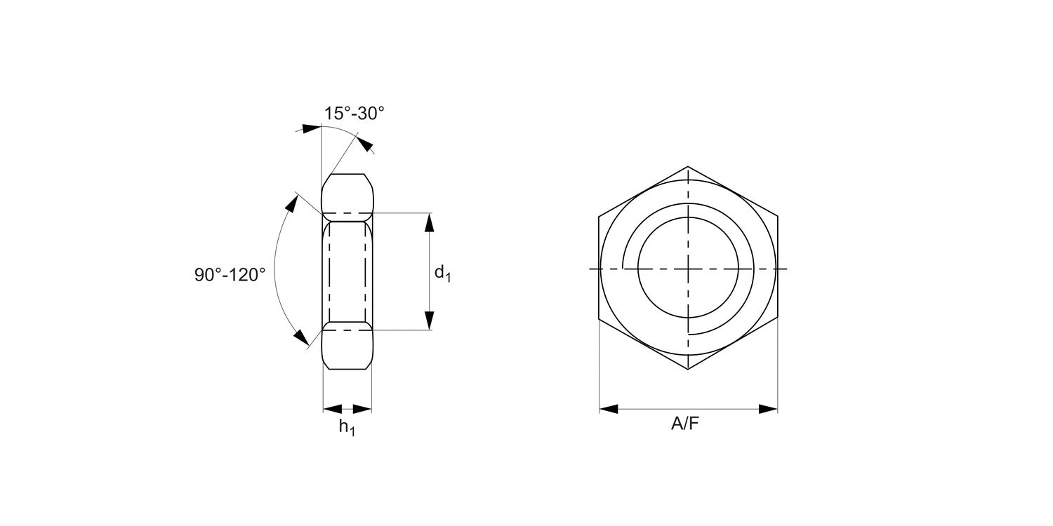 P0307.A4 Lock Nuts Left Hand Thread