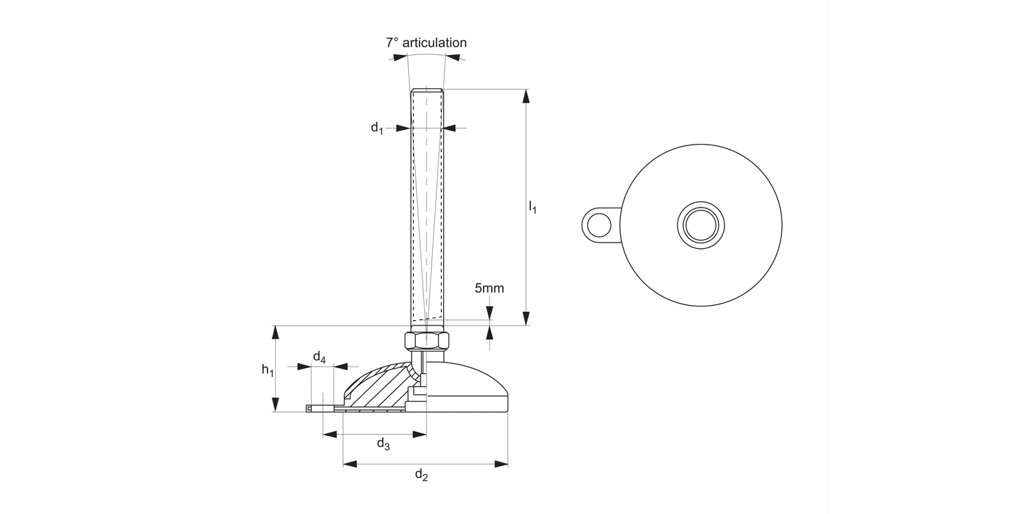 P2202 Machine Mount - Bolt Down
