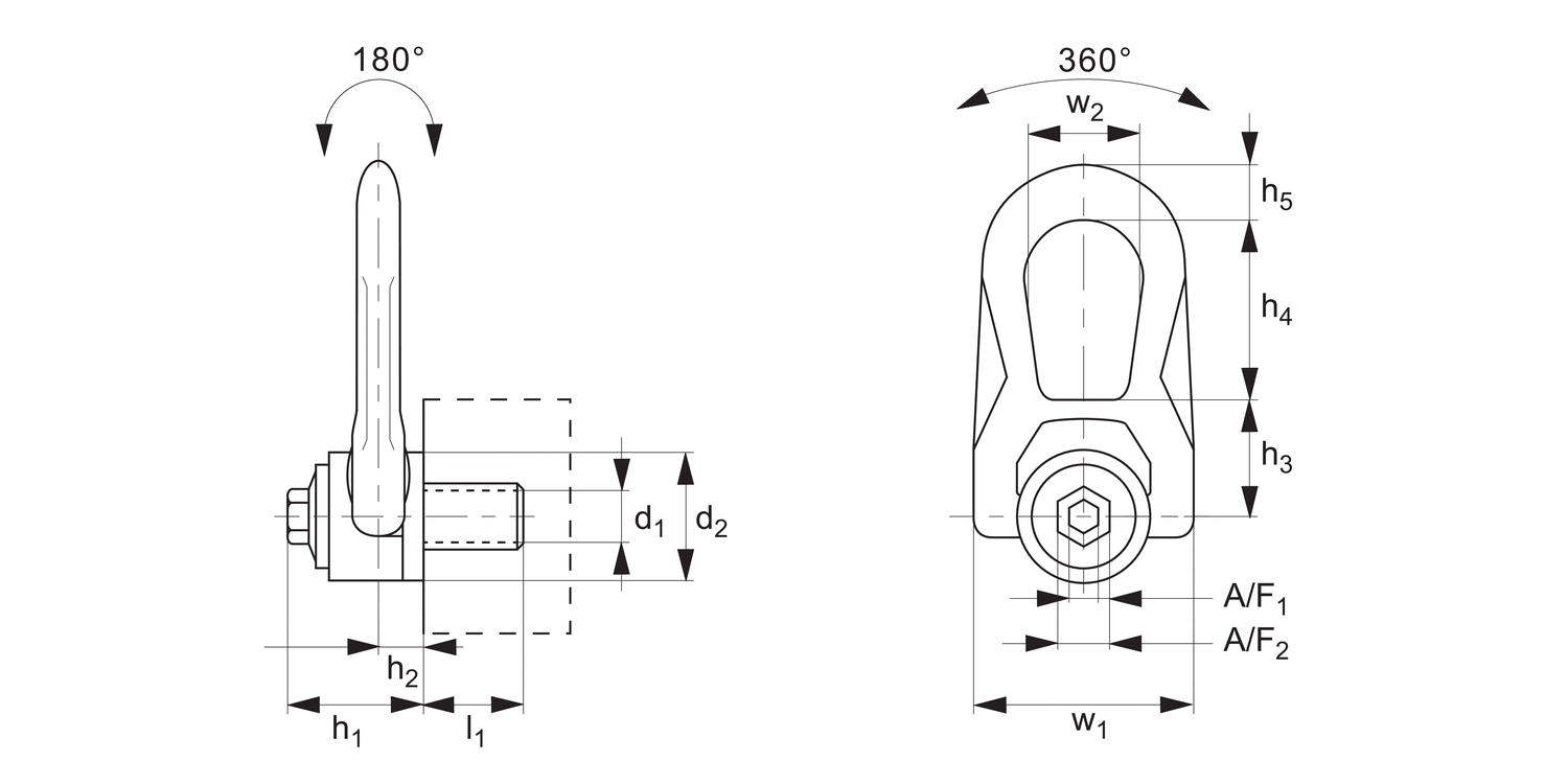 P4020 Stainless Double Swivel Rings