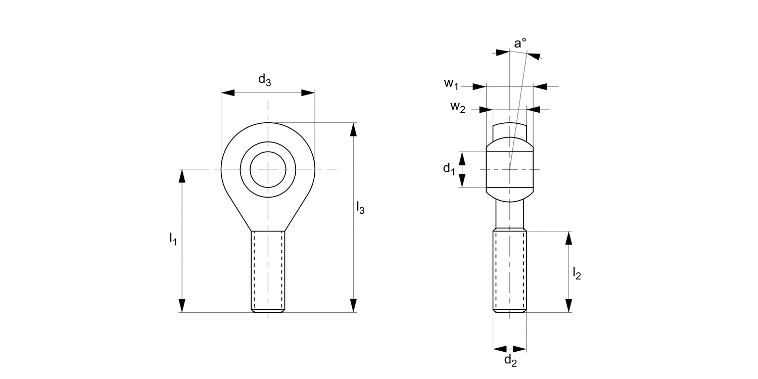 R3580 Plastic Rod End Male