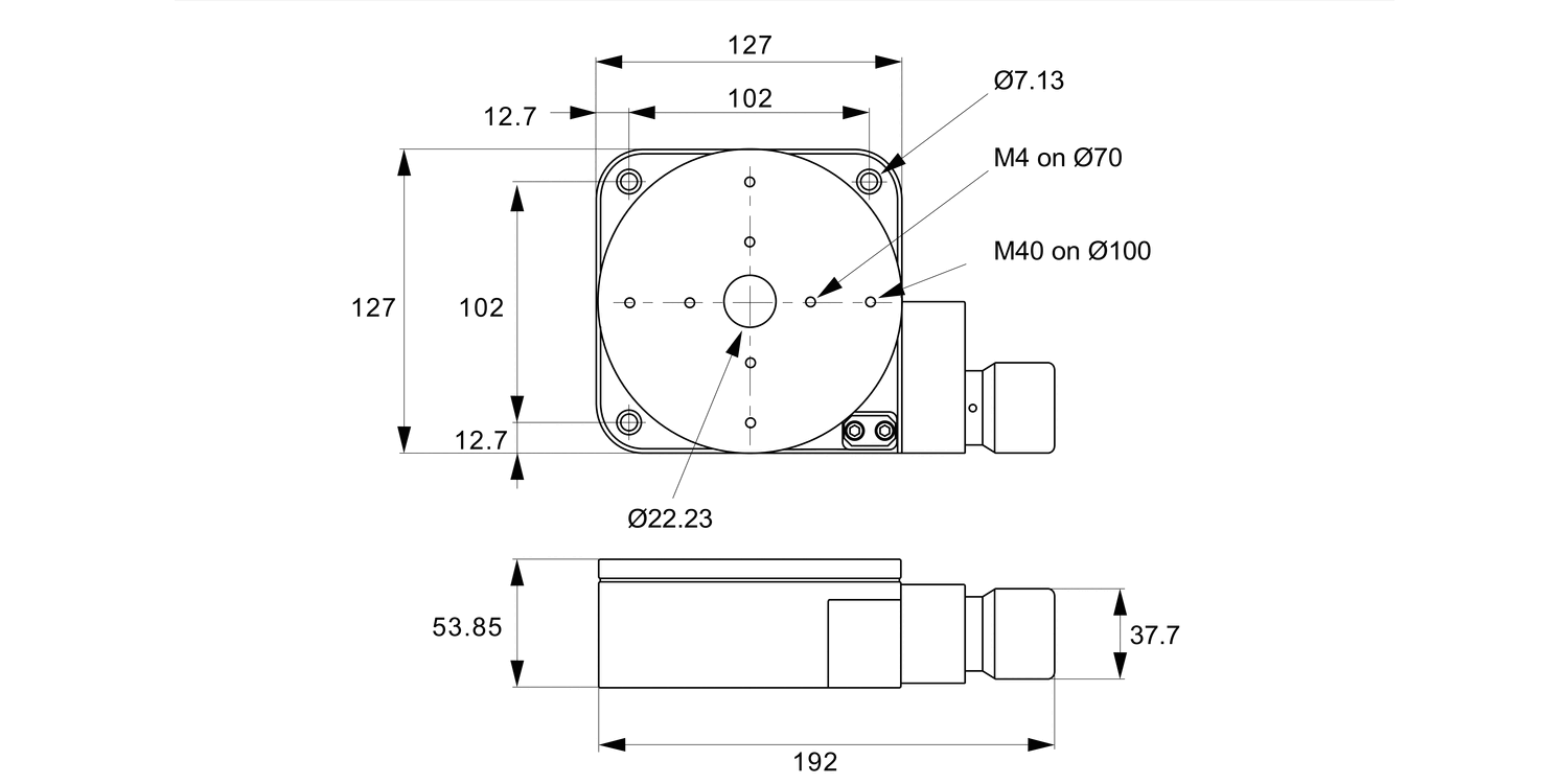 L3559 Manual Rotary Stage Ø125