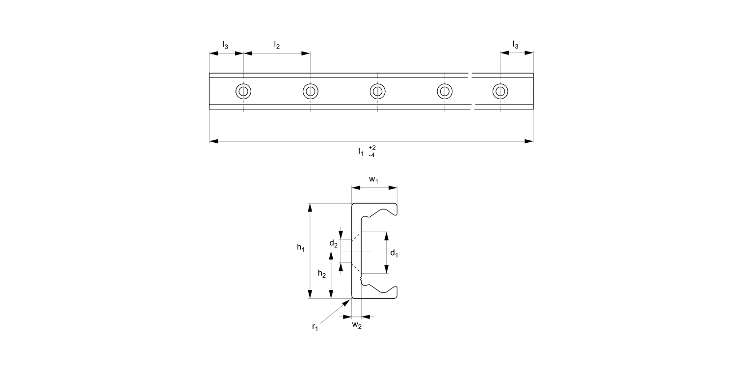 L1928.28T-V Medium Duty T Rail