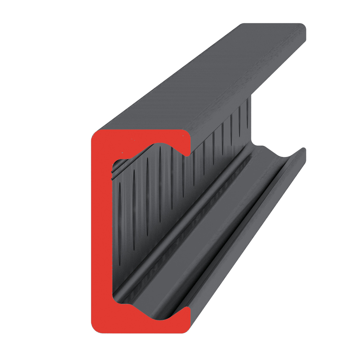 Medium Duty T Rail Medium duty compact T-rails with counterbored holes.