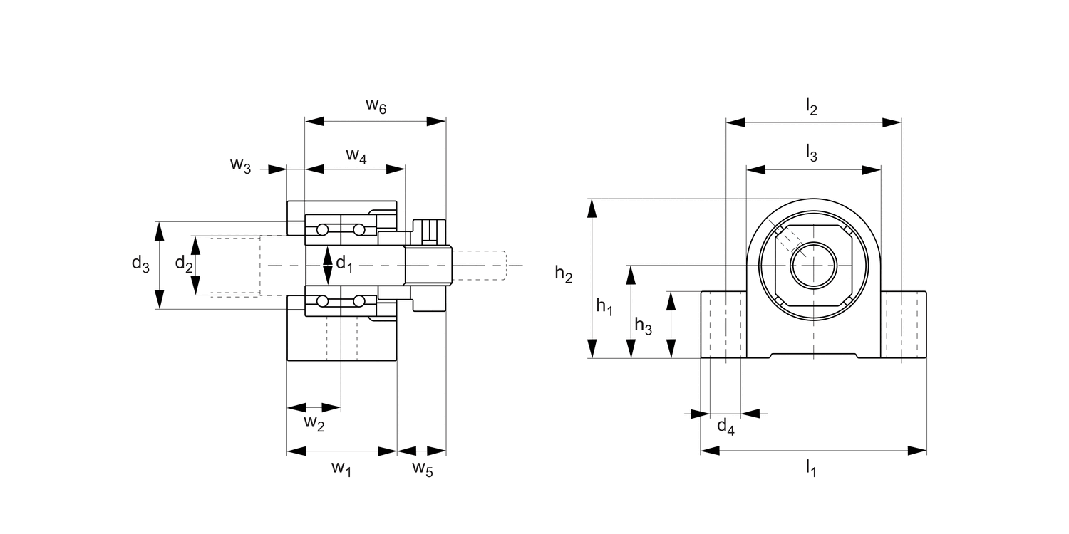 L1353 Miniature Fixed Support Units