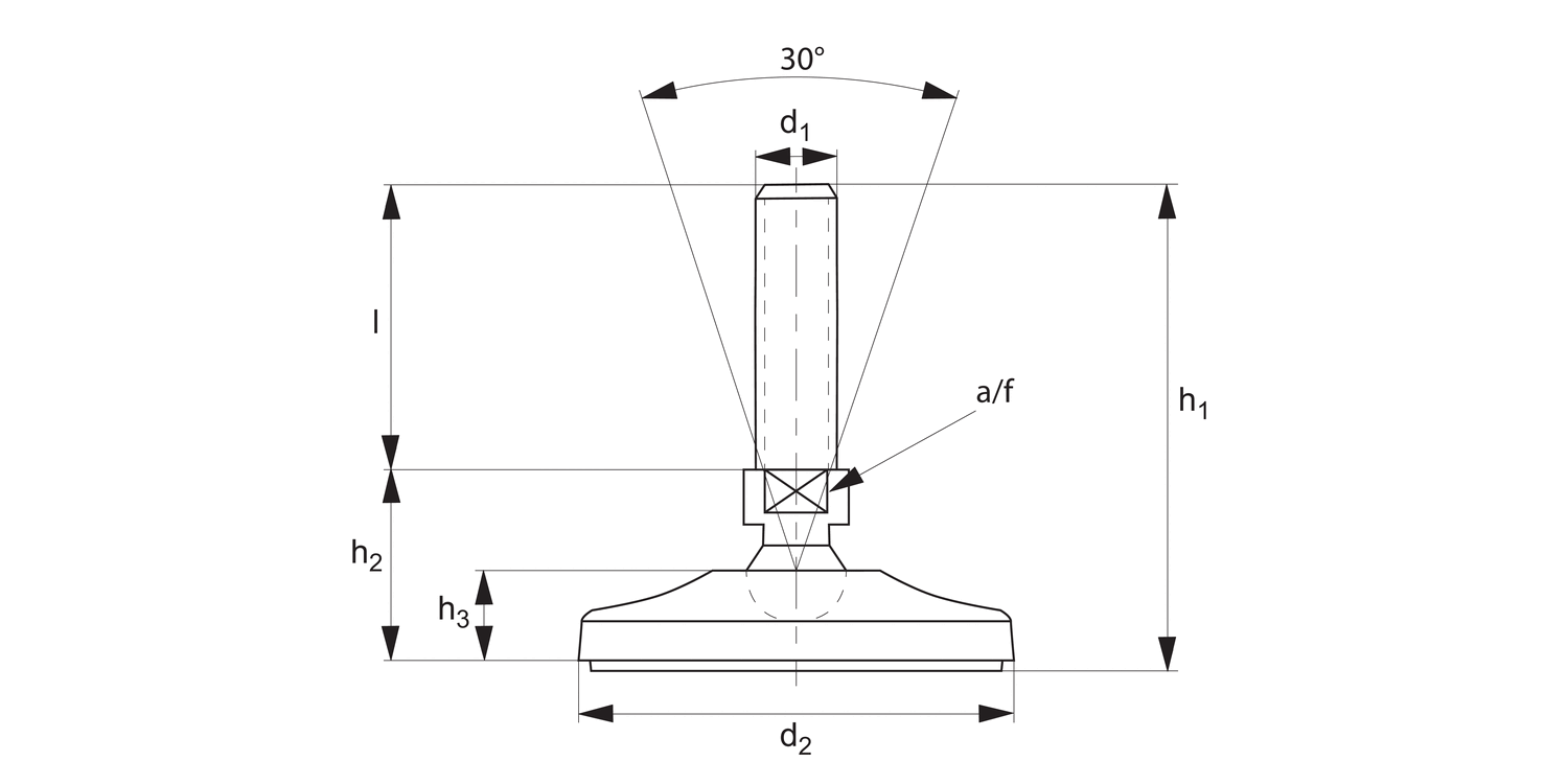 P2200.AV1 Mini Levelling Feet