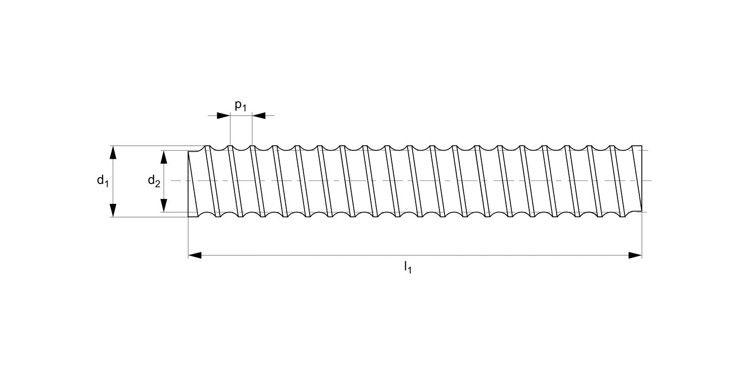 L1379.10 10Ø Miniature Rolled Ball Screw