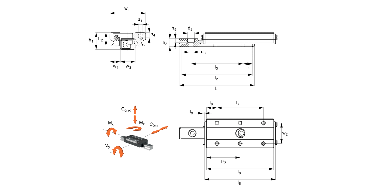 L1013 Miniature Rail Assembly