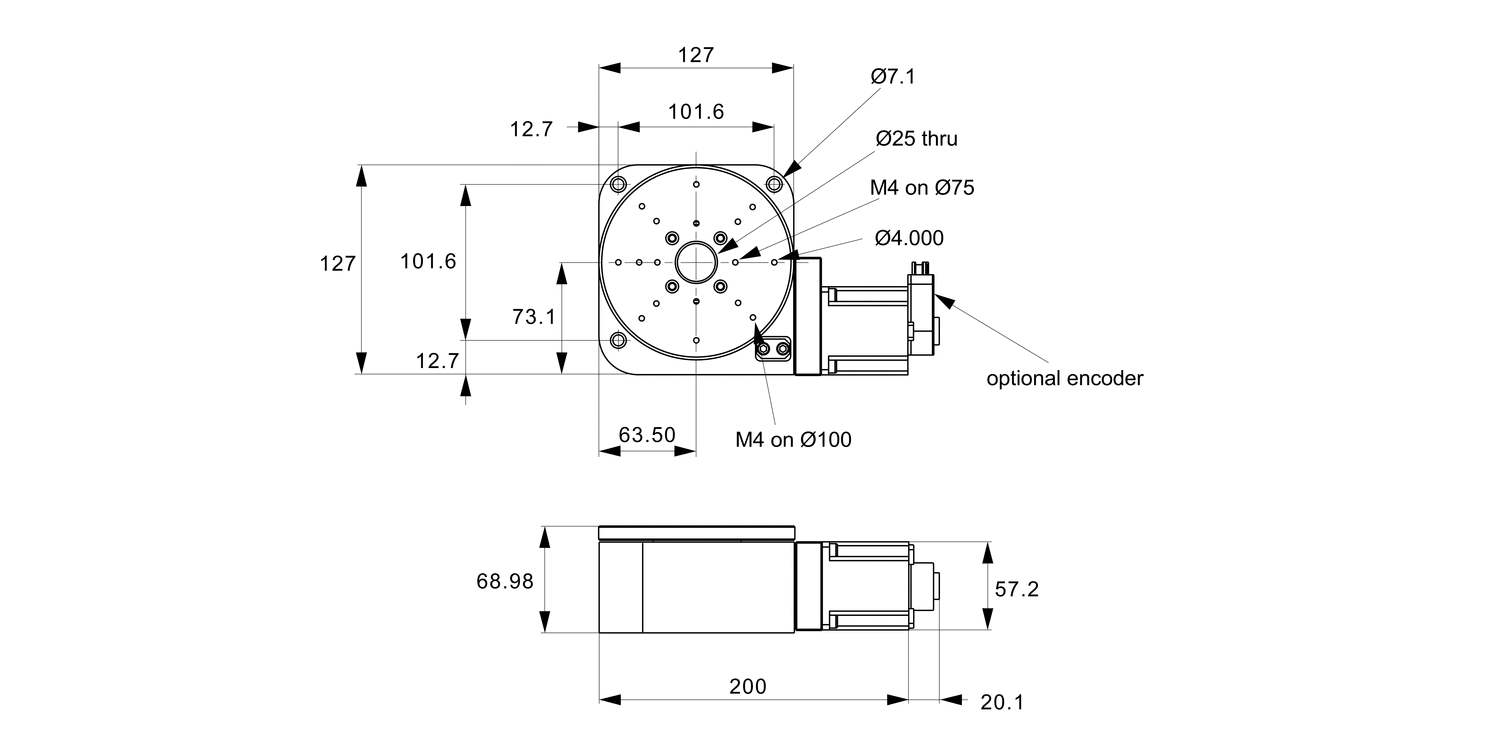 L3558 Motorised Rotary Stage Ø125