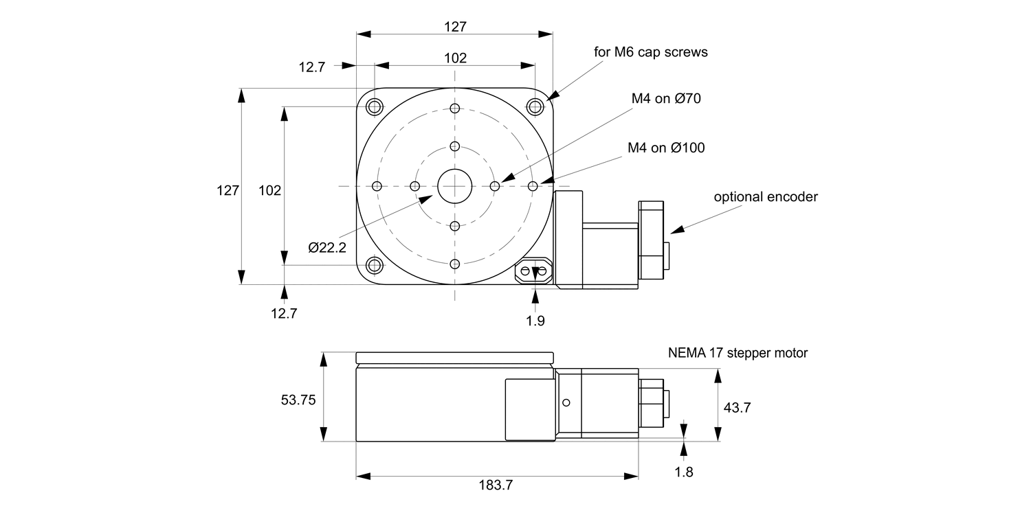 L3556 Motorised Rotary Stage Ø125