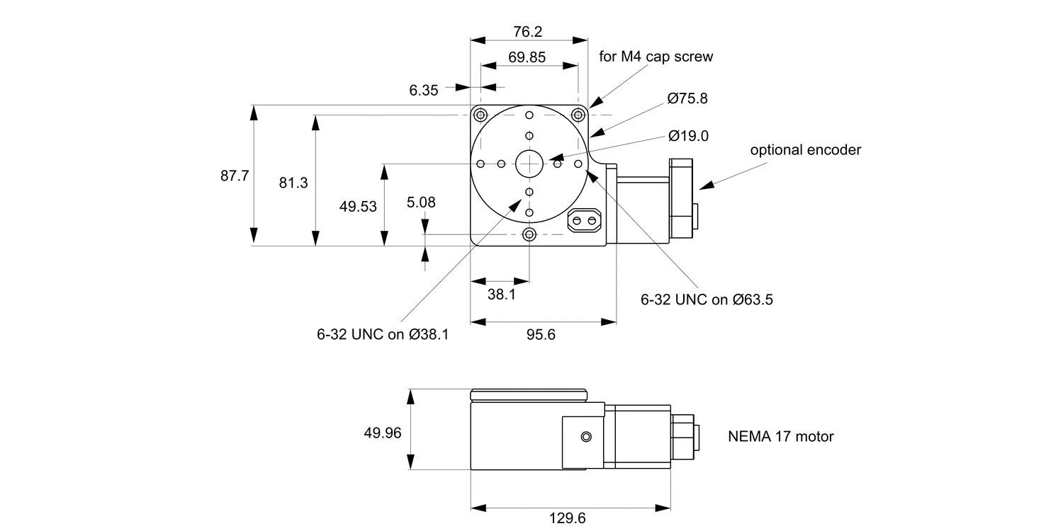 L3552 Motorised Rotary Stages Ø75