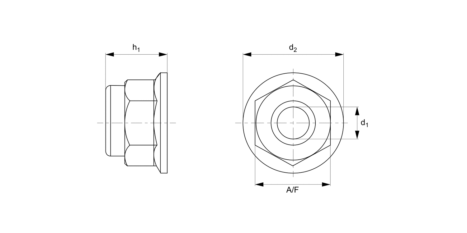 P0310.A2 Nylon Insert Serrated Flanged Nuts
