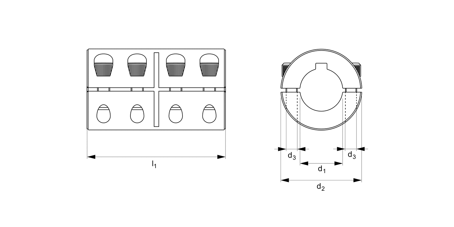 R3200 Rigid Shaft Couplings - One Piece