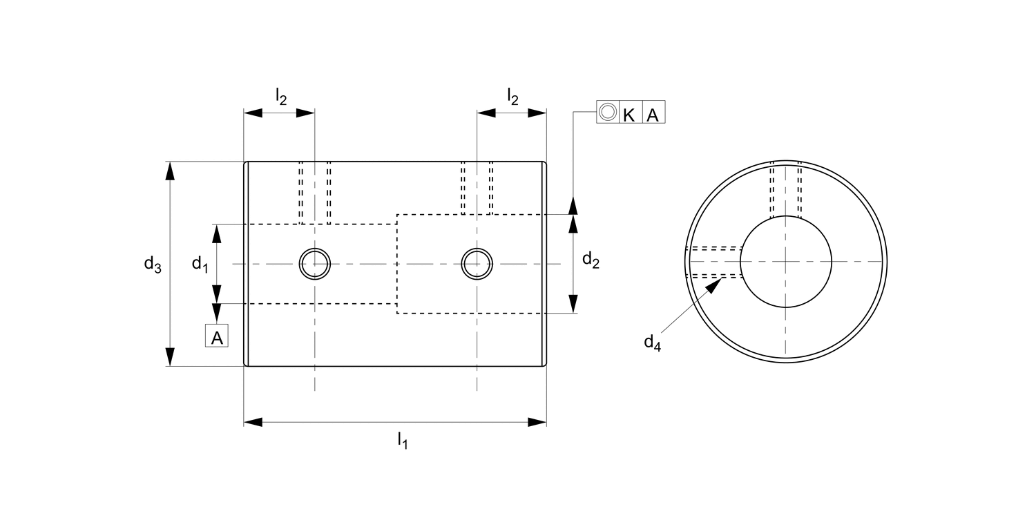 R3208 Rigid Shaft Coupling - One Piece