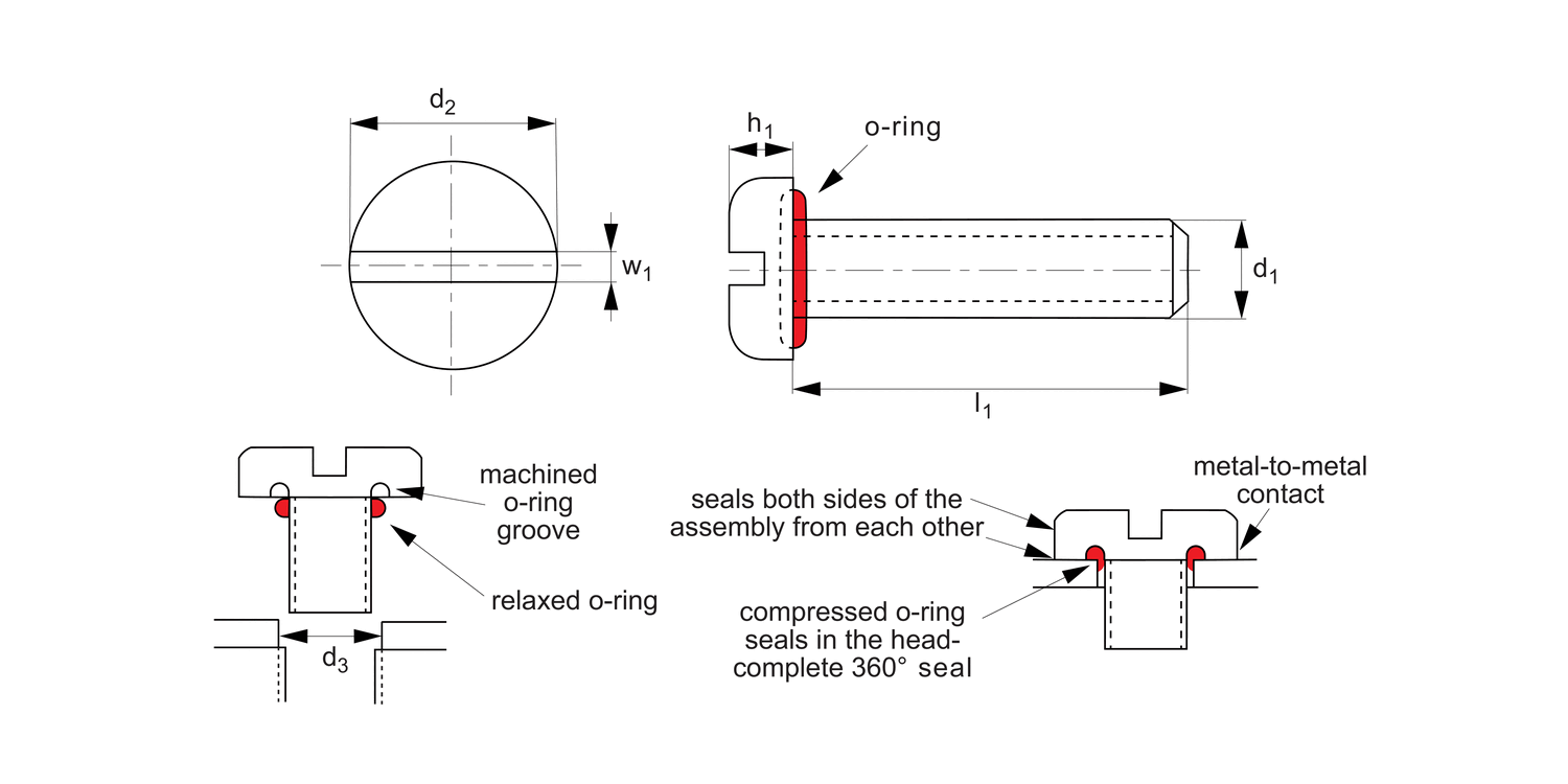 P0171.i Pan Head Seal Screws - Inch