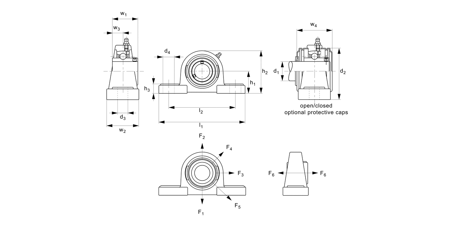 L1870 Stainless Pillow Block Bearing Units