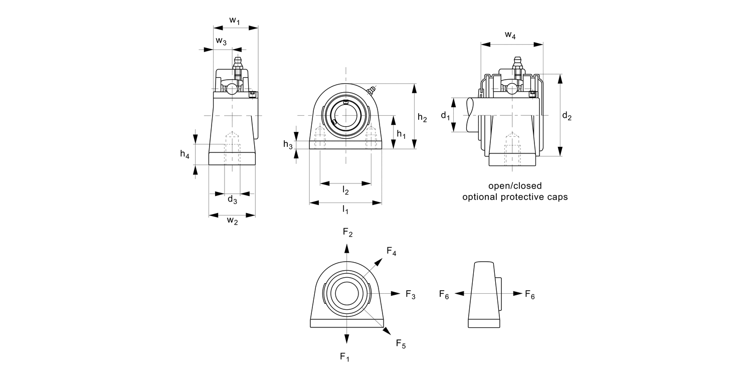 L1871 Stainless Pillow Block Bearing Units