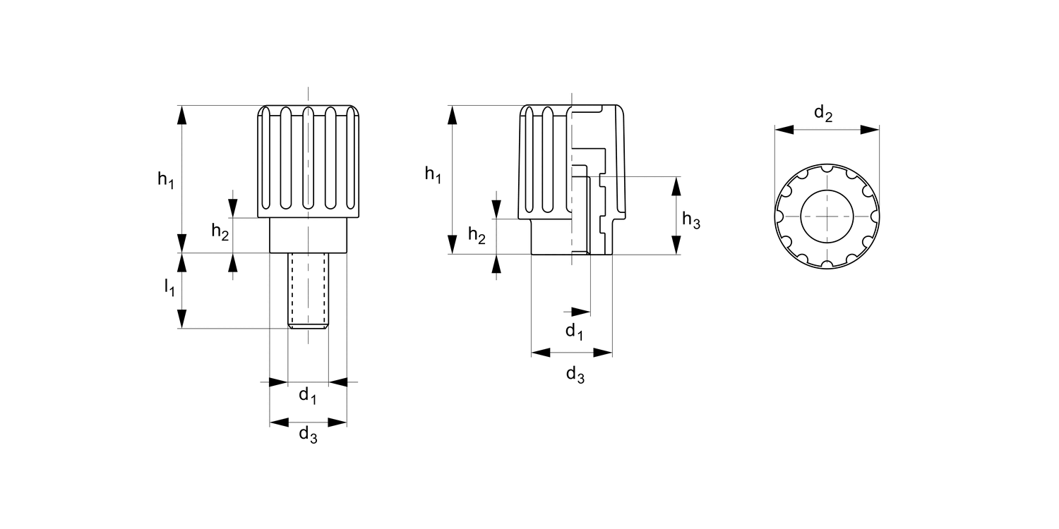 P0443 Thin Head Thumbscrews