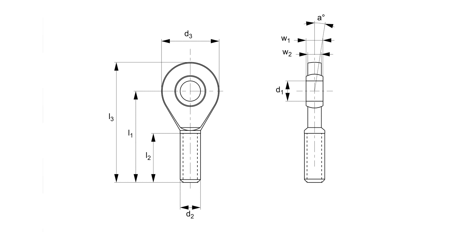 R3583 Plastic Rod End Male