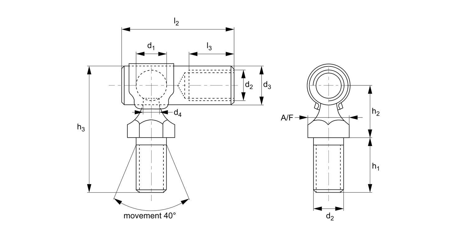 R3536.i Light Duty Quick Release Ball Joint (PI)