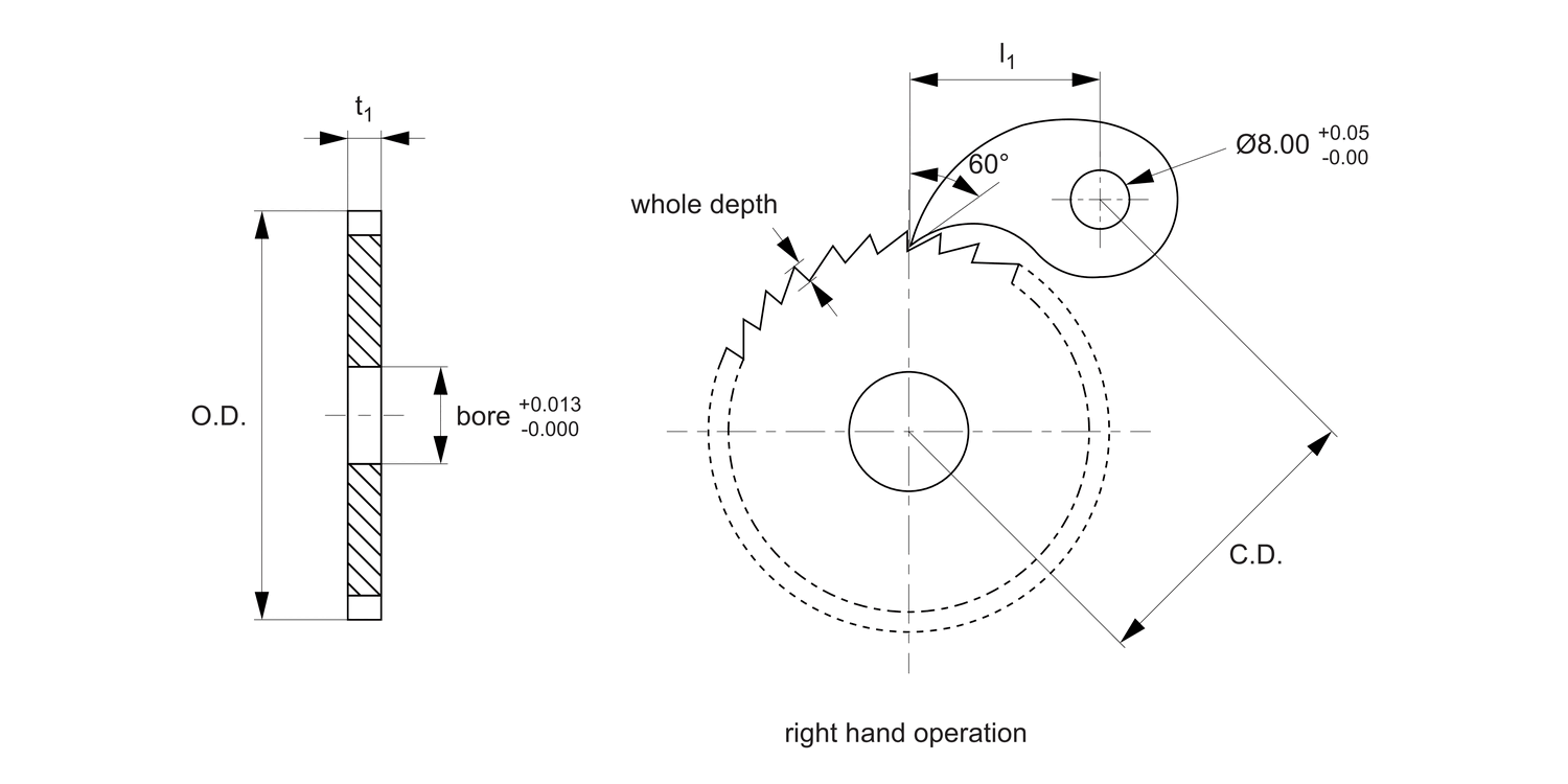 R4040 Ratchets and Pawl