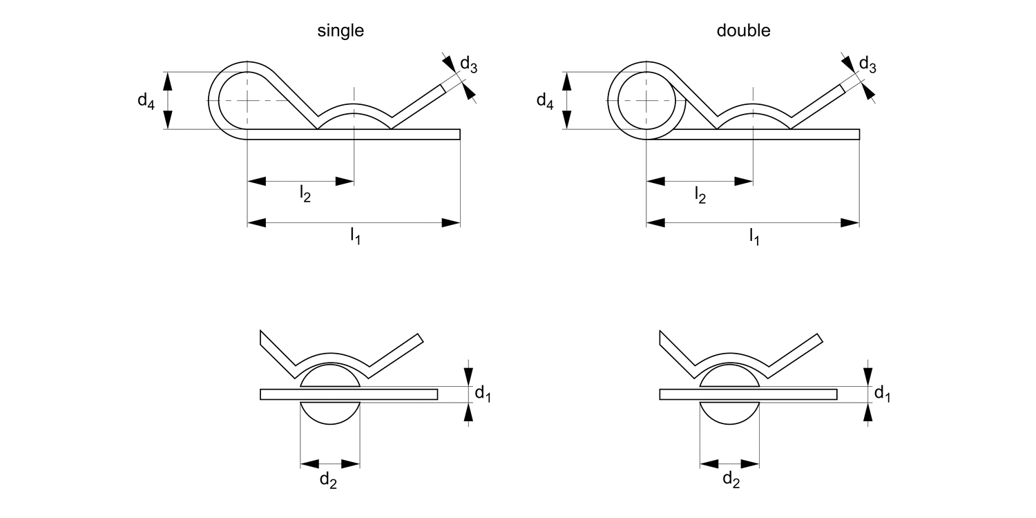 P1243 Retaining Pins (R Clips)