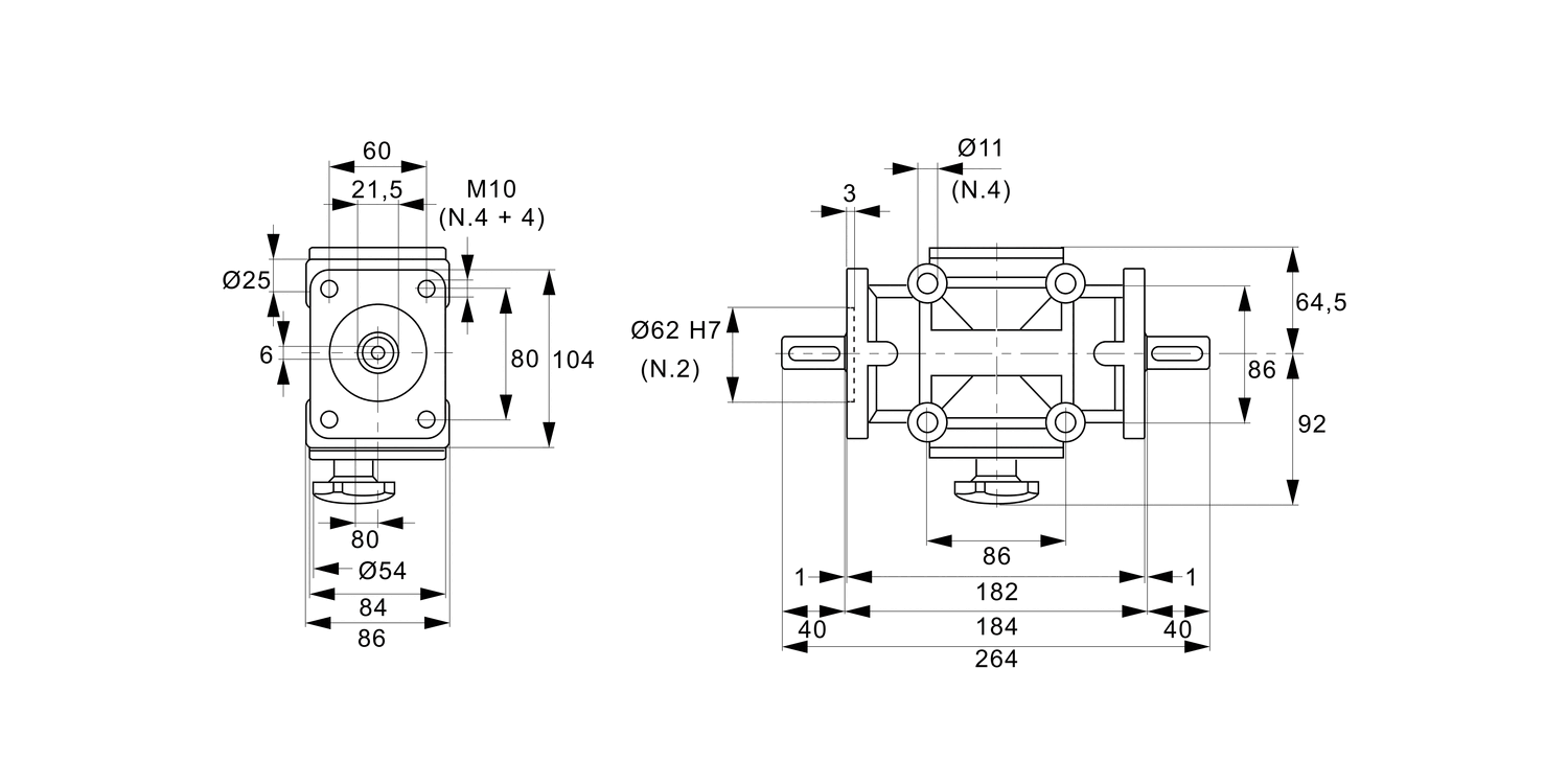 R2348 2 Way Reversing Gear Box