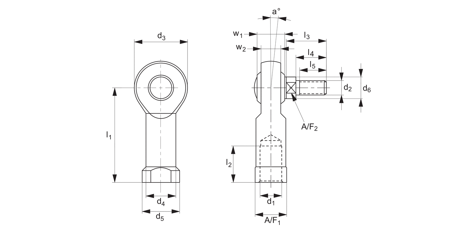 R3610 Rod End with Stud - Female