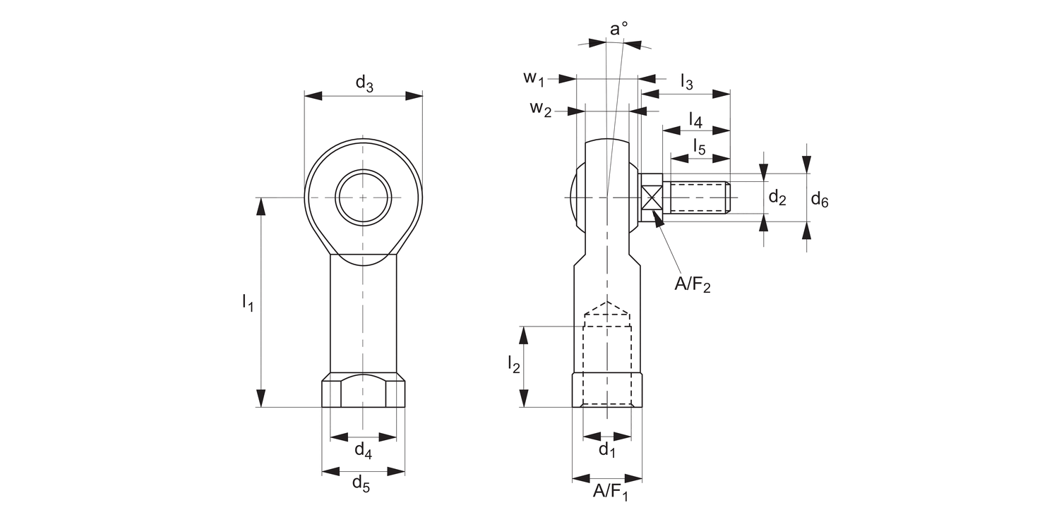 R3613 Stainless Rod End with Stud
