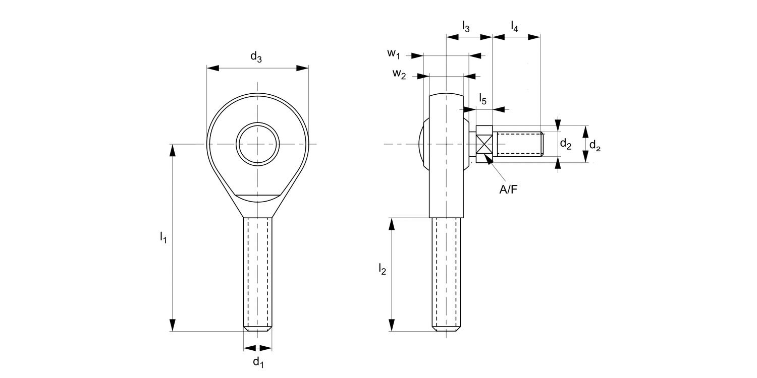 R3617.i Imperial Male Rod End with Stud
