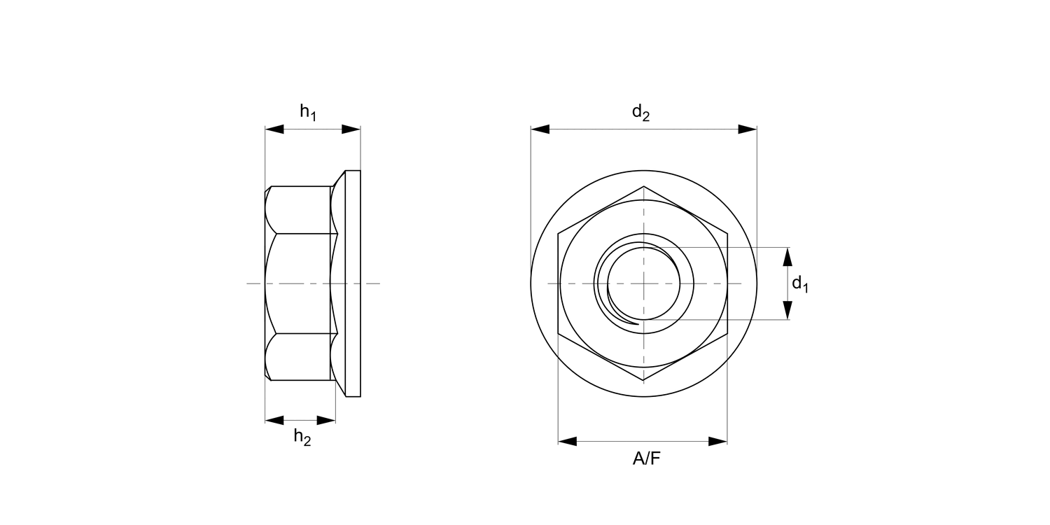 P0309.A2 Serrated Flanged Nuts