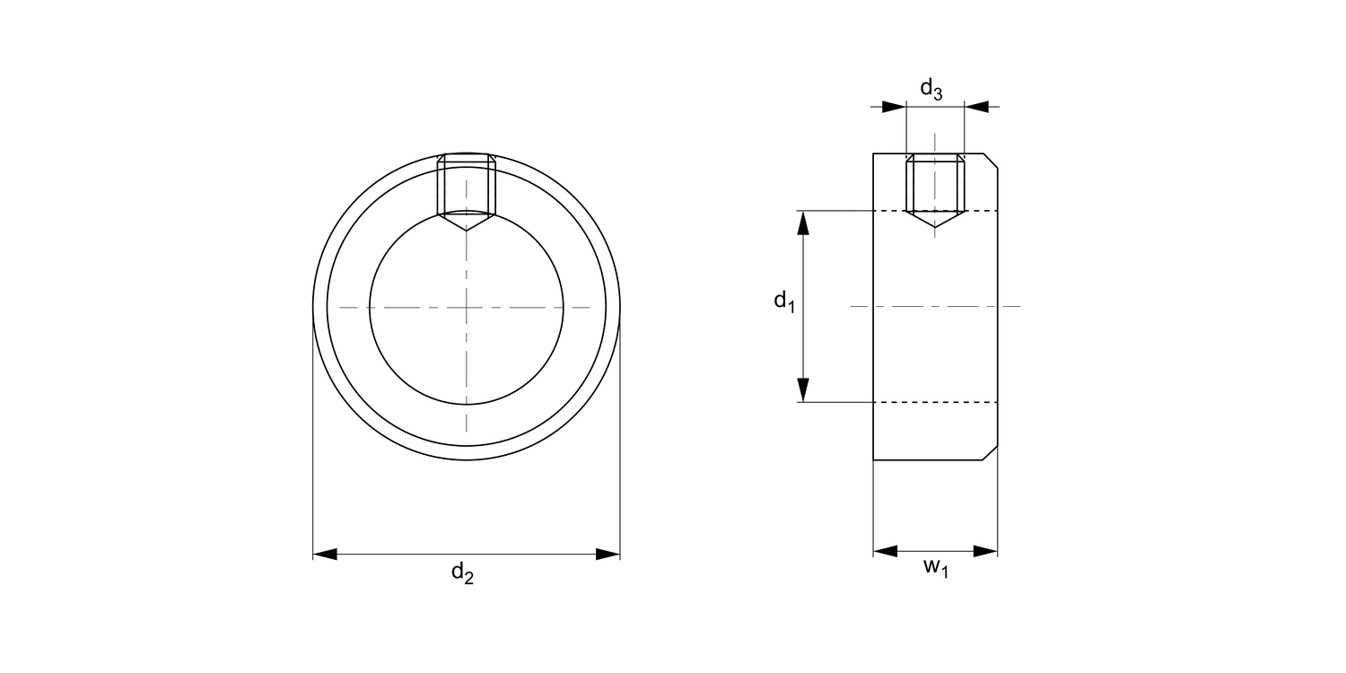 R3216 Set Collars - Hex Set Screw