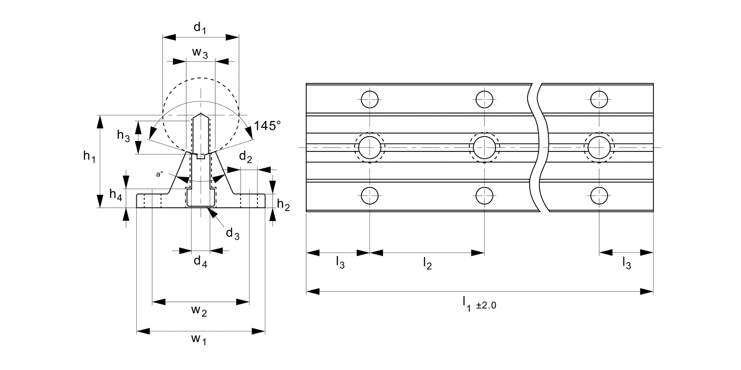 L1783 Shaft Support Rail