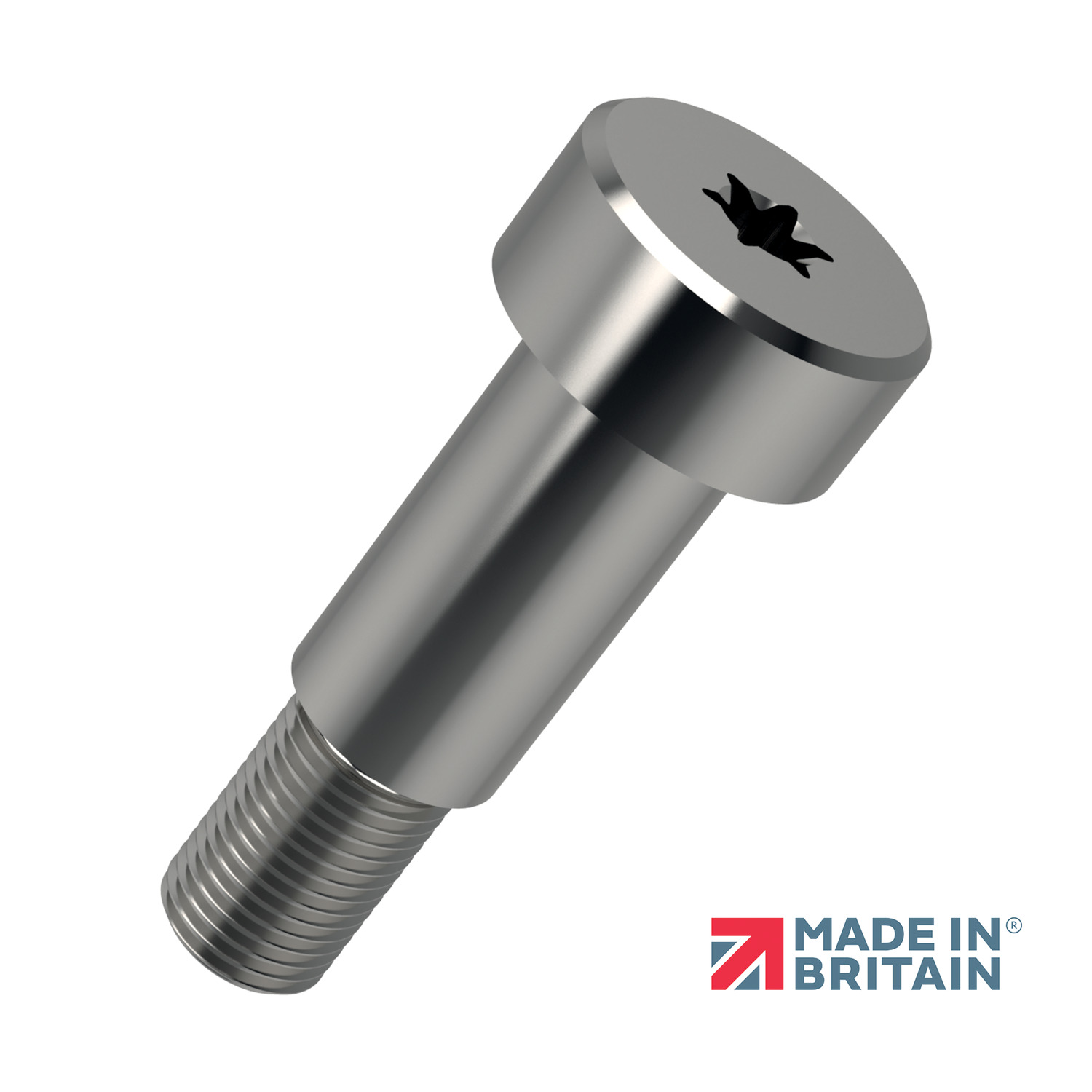 Shoulder Screws - Cap Head Tx drive shoulder screw in marine grade stainless steel (AISI 316). Suitable for outdoor use.