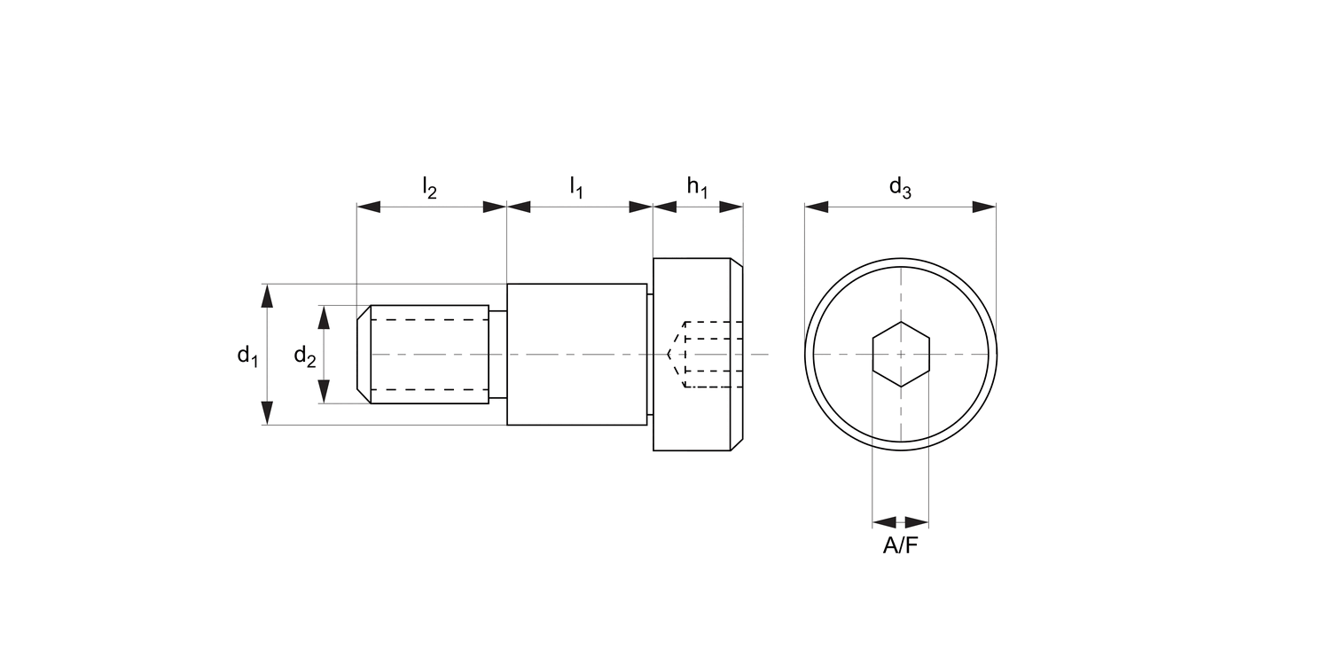 P0131 Shoulder Screws - Cap Head