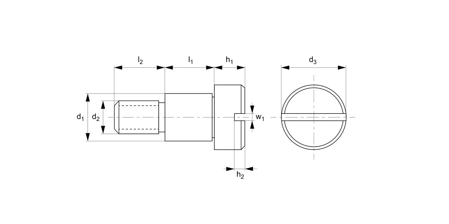 P0133 Shoulder Screws - Slot Head