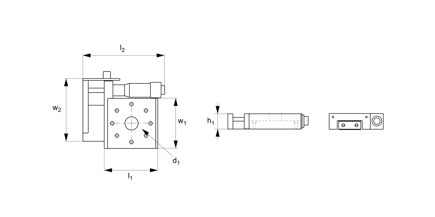 L3102 Positioning Stages - Side Micrometer