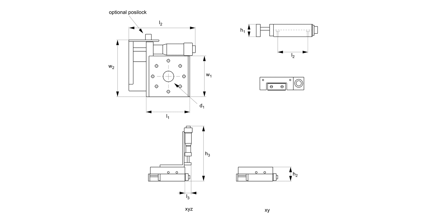 L3110 Micrometer Positioning XY, XYZ Stages