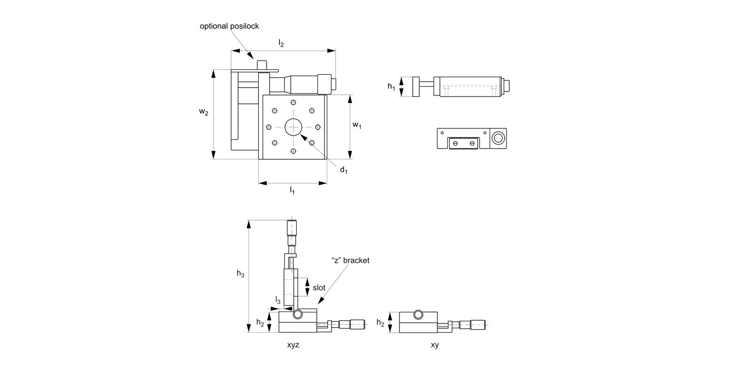 L3113 Micrometer Positioning XY, XYZ Stages