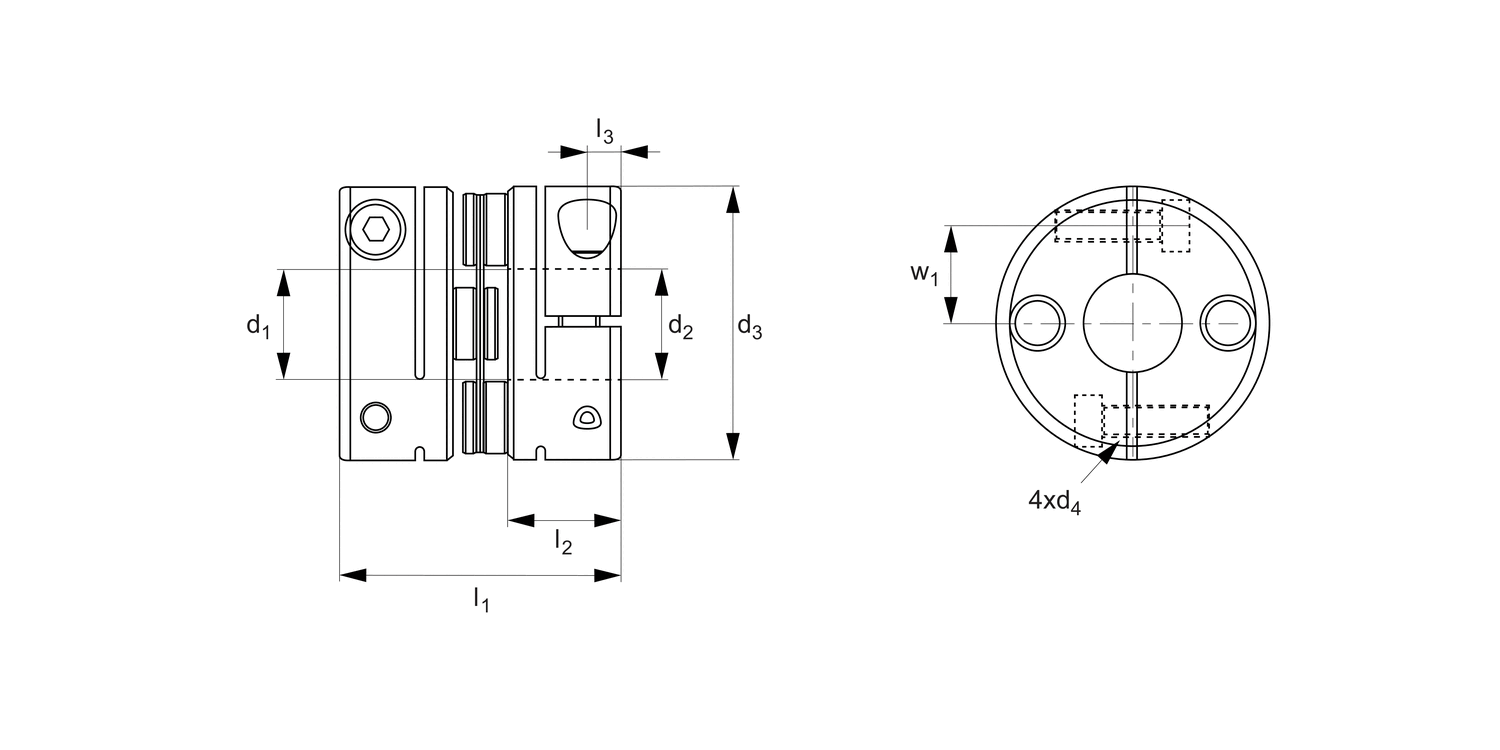 R3067.1 Single Disk Coupling - Aluminium